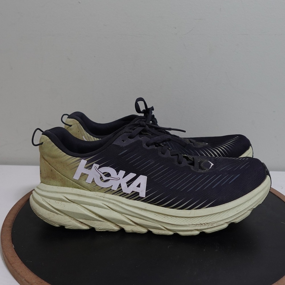 Hoka One One Rincon 3 Men 10.5D Lightweight Running Shoes‎ Black Cream Training